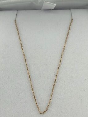 Delicate Gold Rope Chain Necklace 10k Yellow Gold 18” chain